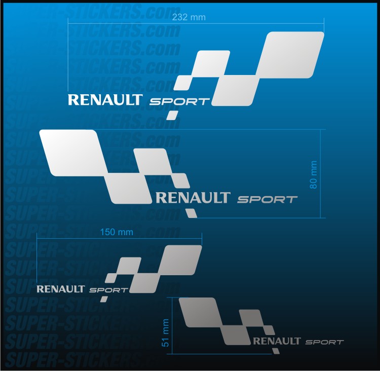 4pcs New Renault Sport Sticker Aufkleber Autocollant Adesivo Pegatina Megane Rs Ebay